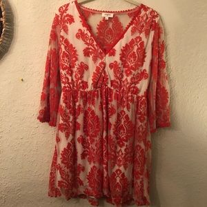 Long sleeved cocktail dress